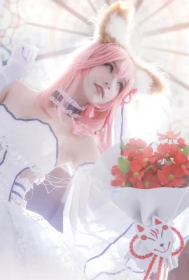 FGO Tamamo Mae Doujin Blumenhochzeit @YesBrother Rabbit w (捌笠社-春梦Cosplay-Karnevalsveranstaltung) (9 Fotos)