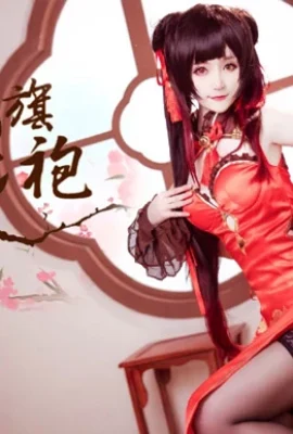 „Date A Live“ Tokisaki Kurumi Peach Blossom Cheongsam Cosplay[CN: yui goldfish](9 Fotos)