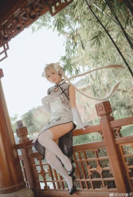 Yuan Zhi Kong Kasugano Qiong Cheongsam aus weißer Seide, Cn: Asano Junko (10 Fotos)