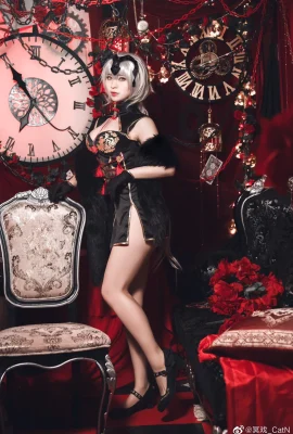 FGO Schwarze Jeanne d'Arc cheongsam@明丝_CatN (9 Fotos)