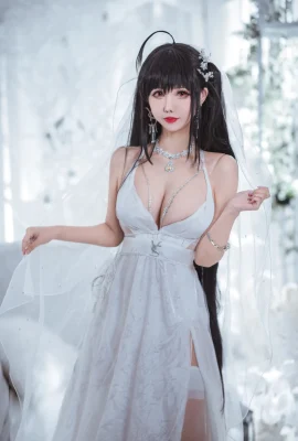 Fairy Yue Dafeng reinweißes Hochzeitskleid (11 Fotos)