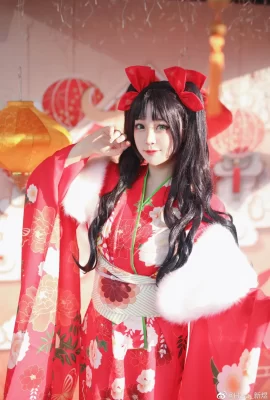 Fate/GrandOrder Tohsaka Rin Kimono@Halo_Xinyu (9 Fotos)