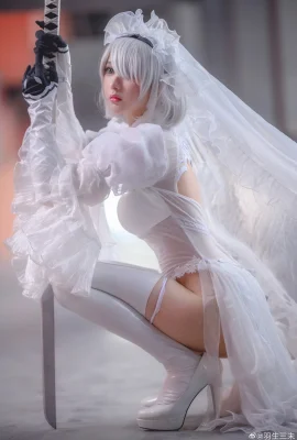 Mimi Hanyu Cosplay 2B Doujin Braut