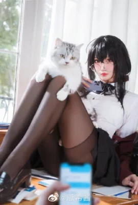 Azur Lane Wren Dafeng cos „Sweet Time After School“ mit Guaxi Jiang (12 Fotos)