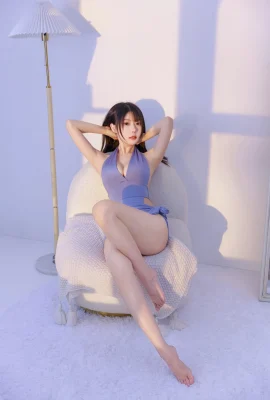 Cosplay Vanilla Meow Lulu Blauer Badeanzug