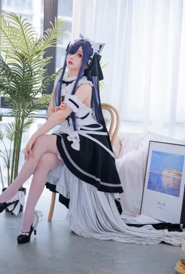 Cosplay Rioko Liangliangzi Flesh Button Hot Hot August Maid Kostüm