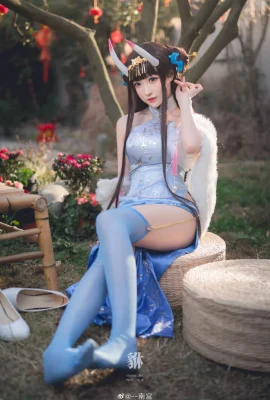 Azur Lane Nodai cos Xiu Frühlingsfest Cheongsam Winterschnee Qinxiang cn Nangong (10 Fotos)