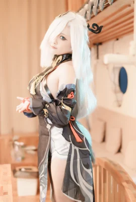Animationsblogger Luo Li Schönes Mädchen SAMA Shen He Leng Hua Youlu thematisches Privatzimmer, sexy Zauber, Unterwäsche, Show, pralle Figur, schwüle Versuchung, Foto 83P
