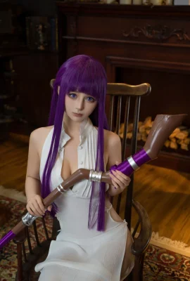 Online -Schönheit Saijing Ningning ruiniert das Flilian White Firun Theme Sexy weißer echter Rock zeigt ihr Gesäß und Beine zimperlich verführerisch verlockendes Foto 55p