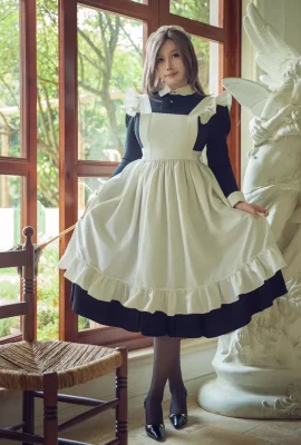 Beliebter COSER’T DUMM CAT ol Head Boss Thema Sexy Ol Uniform exponierte weiße Unterwäsche mit ultra dünner schwarzer Seide zeigt wunderschönes Körper sexy Foto 91p-02